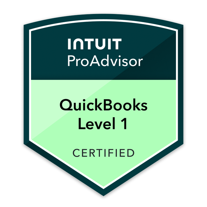 QuickBooks Level 1 certification